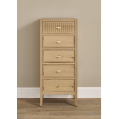 Illinois 5 Drawer Wellington Chest - Oak Illinois 5 Drawer Wellington Chest - Oak
