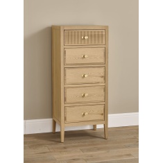 Illinois 5 Drawer Wellington Chest - Oak Illinois 5 Drawer Wellington Chest - Oak