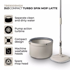 Tower Cavaletto Compact Spin Mop Set Tower Cavaletto Compact Spin Mop Set
