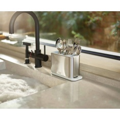Joseph Joseph Surface Stainless Steel Cutlery Drainer - Light Stone Joseph Joseph Surface Stainless Steel Cutlery Drainer - Light Stone