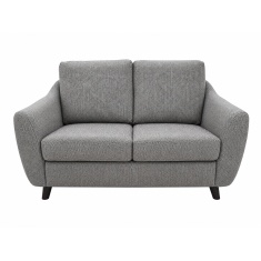 G Plan Vintage 2 Seater Sofa in Basketweave Heather Fabric with Walnut Show Wood G Plan Vintage 2 Seater Sofa in Basketweave Heather Fabric with Walnut Show Wood