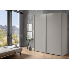 Wiemann Darwin 200cm Wide Sliding 2 Door Wardrobe - Pebble Grey Wiemann Darwin 200cm Wide Sliding 2 Door Wardrobe - Pebble Grey