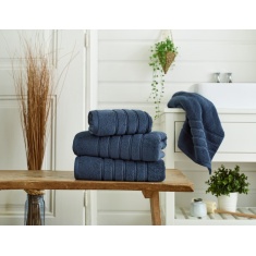 The Lyndon Company Rainham Cotton Towel - Midnight The Lyndon Company Rainham Cotton Towel - Midnight