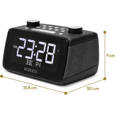 Roberts Ortus 4 Large Digit DAB+/FM Radio With Bluetooth Clock Radio - Black Roberts Ortus 4 Large Digit DAB+/FM Radio With Bluetooth Clock Radio - Black