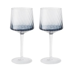 Denby Fluted Gin Glass Set of 2 - Blue Denby Fluted Gin Glass Set of 2 - Blue