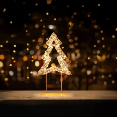 Premier Twinkling Lit Table Top Tree 45cm - Rose Gold Premier Twinkling Lit Table Top Tree 45cm - Rose Gold