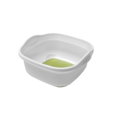 Addis Soft Touch Washing Up Bowl 8.5L - White/Green Addis Soft Touch Washing Up Bowl 8.5L - White/Green