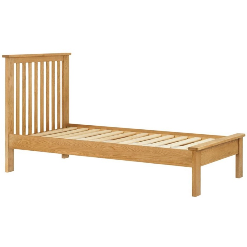 Provence Oak Bed Frame - Single In Brown