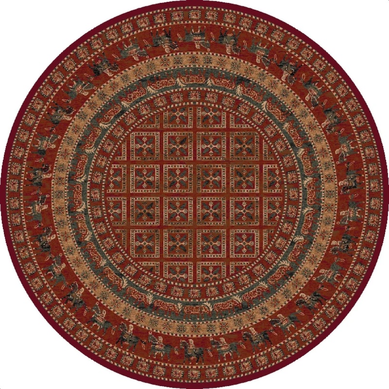 Mastercraft Mastercraft 4301/300 Kashqai Round Rug - Red