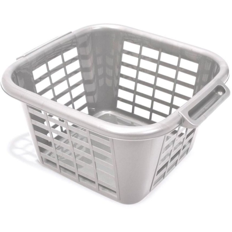  Square Laundry Basket - Metallic Grey