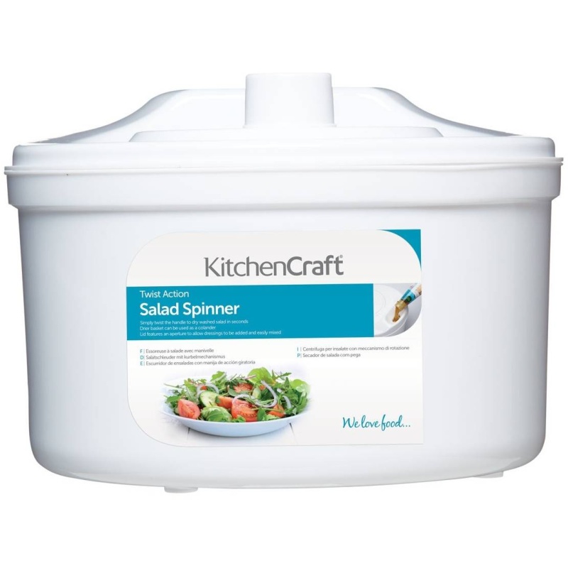 KitchenCraft Plastic Salad Spinner 22.5cm