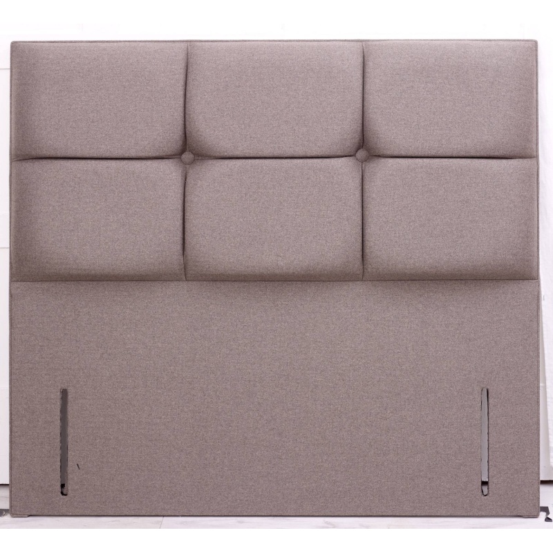 Highgrove Epsom Deluxe Floor Standing Headboard - King In WhiteCreamBeigeBr