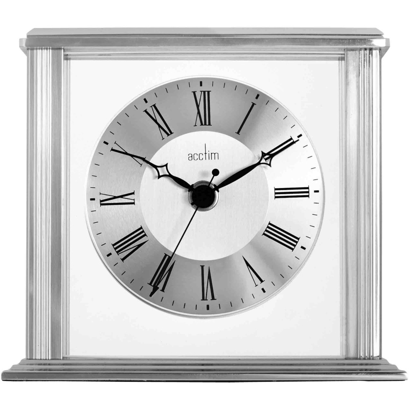 Photos - Wall Clock Acctim Hamilton Silver Effect Mantel Clock 
