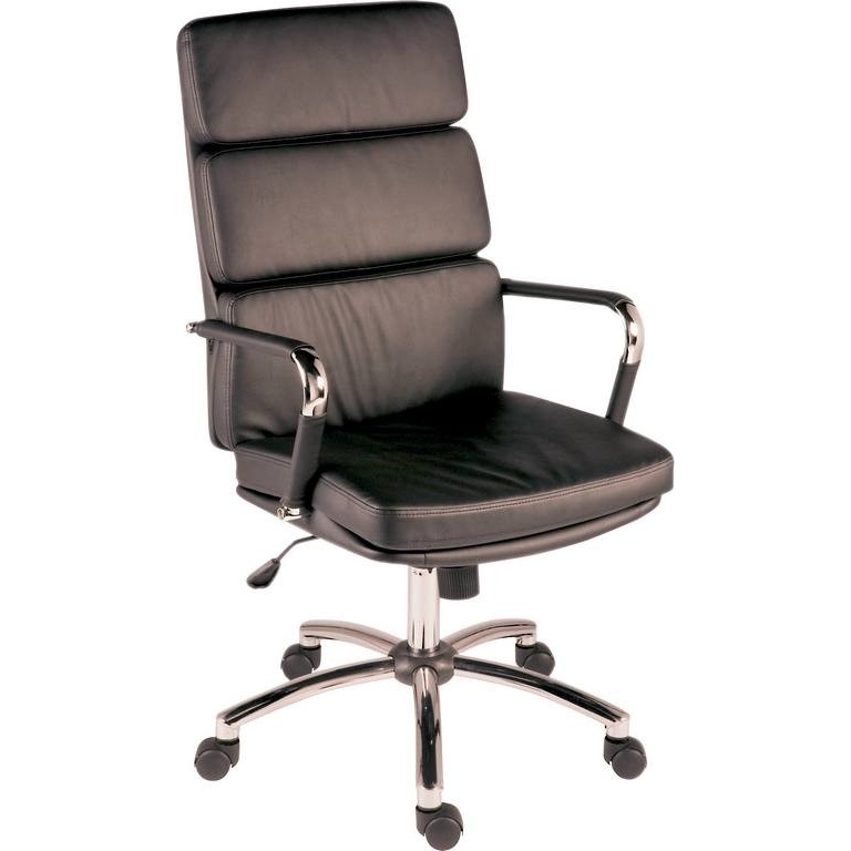 Deco Retro Style Faux Leather Executive Office Chair Black - 1097BLK