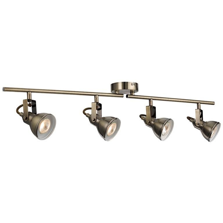 Searchlight Antique Brass 4 Light Spotlight Split Bar