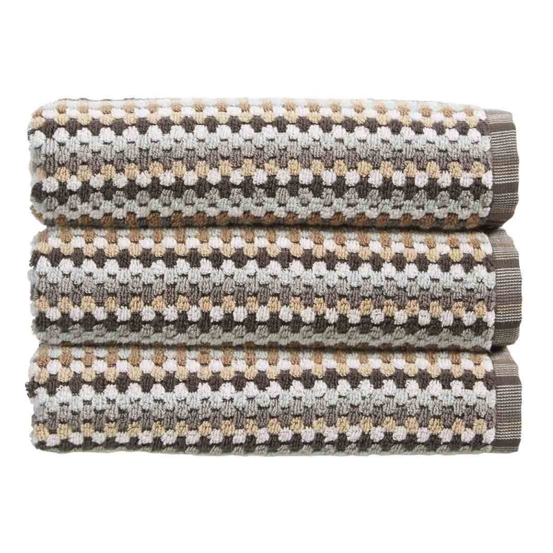 Christy Carnaby Stripe Towel - Neutral - Hand In Beige