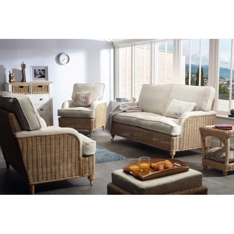 Desser Seville Light Oak 3 Seater Suite - Grade D