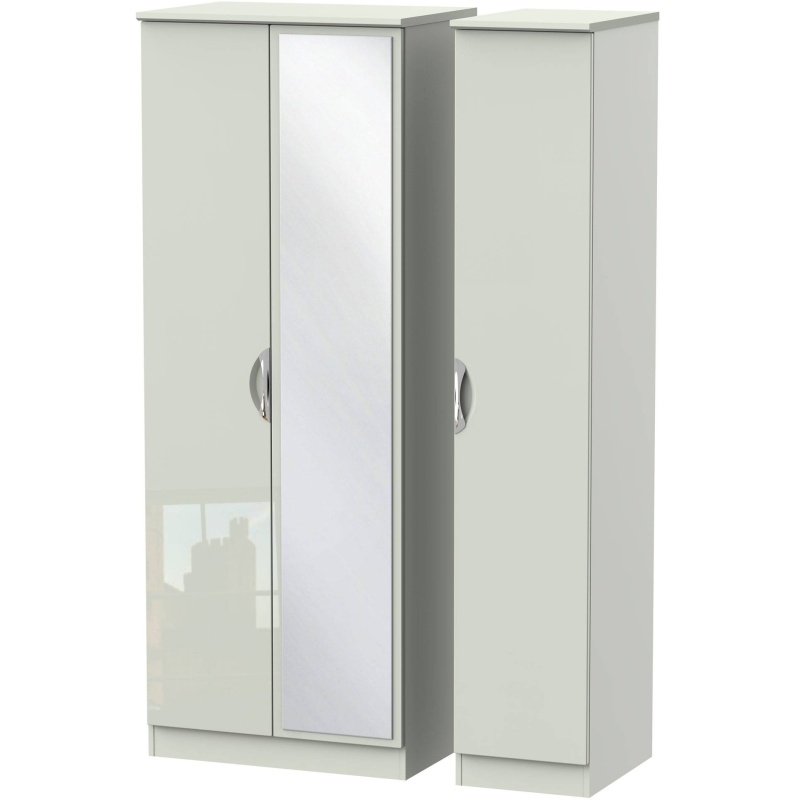 Cambourne Cam147 Tall Triple Wardrobe With Mirror Door - Finish In White