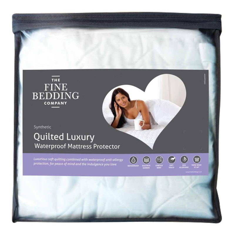 The Fine Bedding Company Quilted Luxury Waterproof Mattress Protector - King