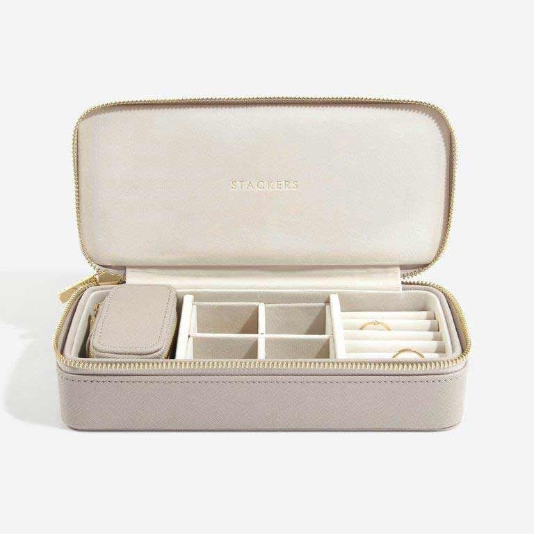 Stackers Taupe Large and Petite Travel Box Set