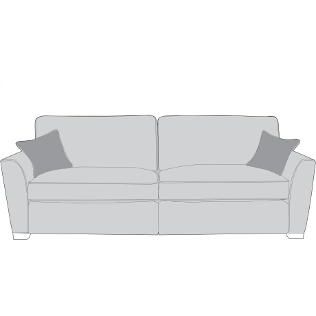 Franklin 4 Seater Standard Back Modular Sofa - Fabric Grade A