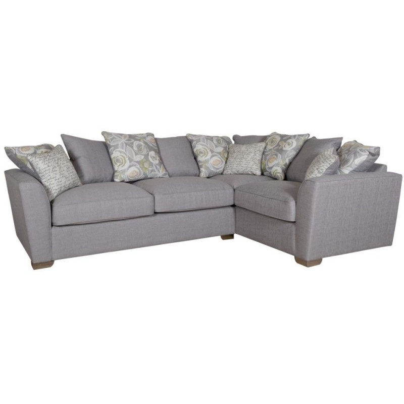 Franklin 4 Seater Pillow Back Corner Sofa - Fabric Grade B - Left Hand Facing