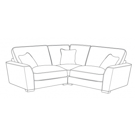 Franklin 3 Seater Standard Back Corner Sofa - Fabric Grade B