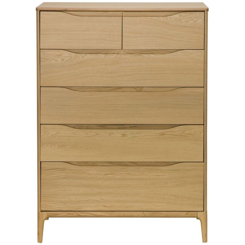 Ercol Rimini 6 Drawer Tall Wide Chest