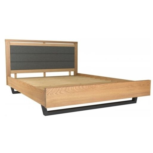 Fusion Rustic Oak Bed Frame - Double In Brown