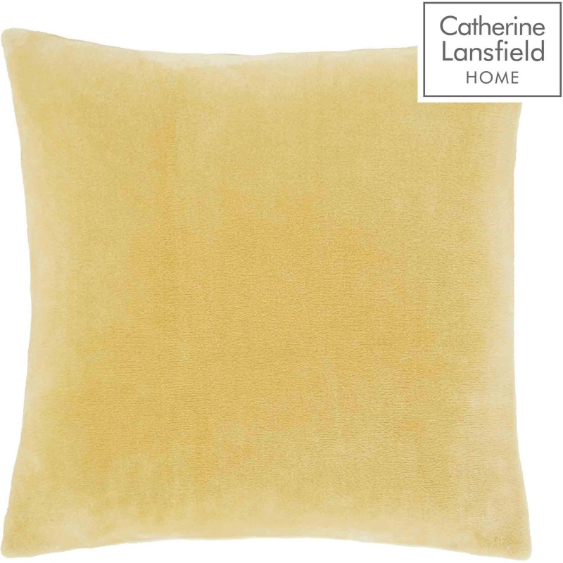 Catherine Lansfield Raschel Velvet Touch Cushion Ochre