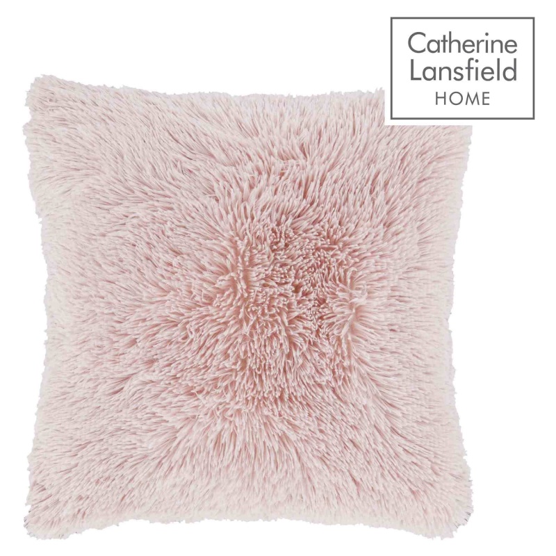 Catherine Lansfield Cuddly Cushion Filled Blush