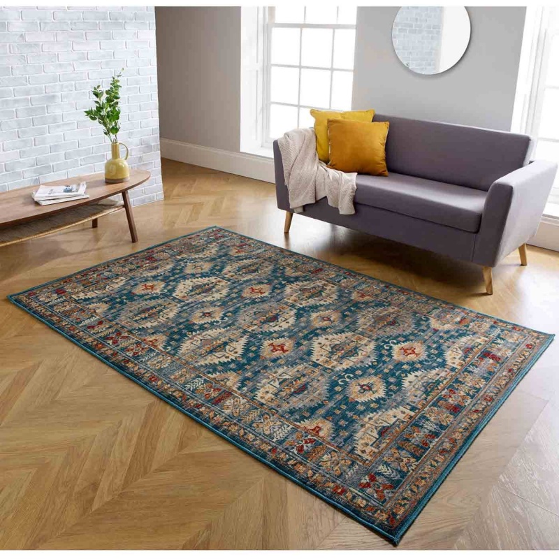 Oriental Weavers Valeria 8024F Rug - Blue - 80x150cm