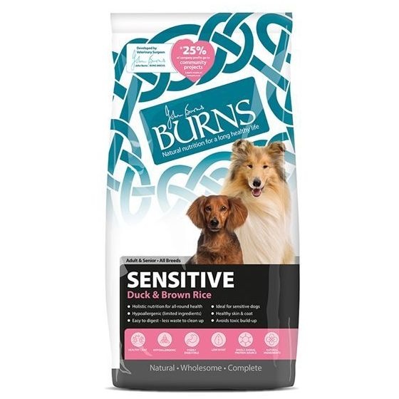 Burns Sensitive Duck and Brown Rice Dog Food - 2kg