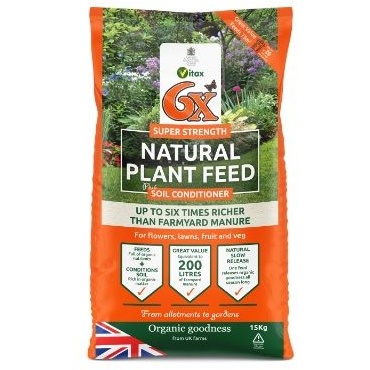 Vitax 6X Fibrous Fertiliser 15kg