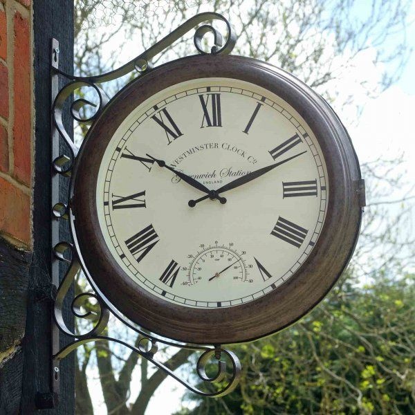 Greenwich Station Wall Clock and Thermometer 15