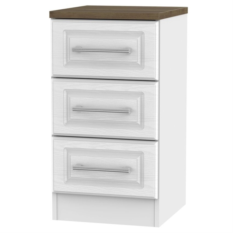 Kent 3 Drawer Locker - White Ash and Oak