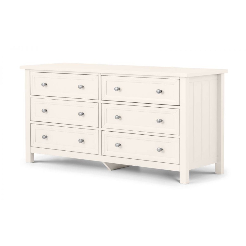Photos - Dresser / Chests of Drawers Julian Bowen Maine 6 Drawer Wide Chest - Dove Grey 