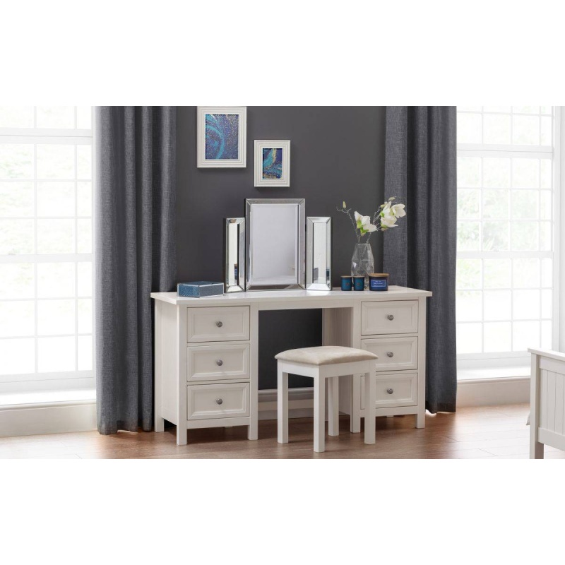 Photos - Dresser / Chests of Drawers Julian Bowen Maine Dressing Table - Dove Grey 