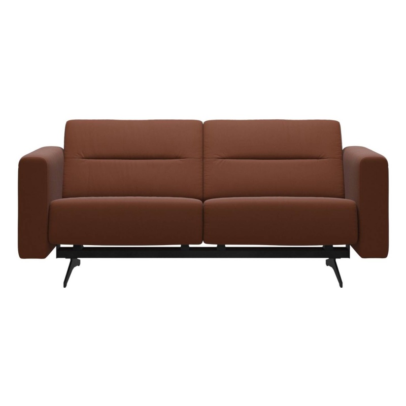 Stressless Quickship Stella 2 Seater Recliner Sofa With S2 Arms and Chrome Feet - 2 Seater - Paloma Copper