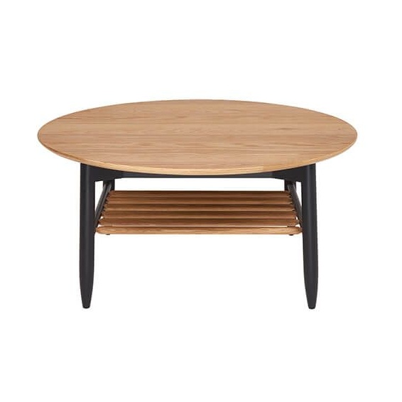 Ercol Monza Round Coffee Table In Light WoodBlack