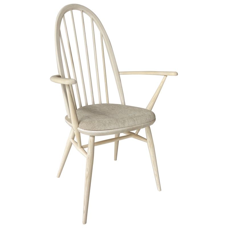 Ercol Upholstered Quaker Dining Armchair - Fabric Grade C