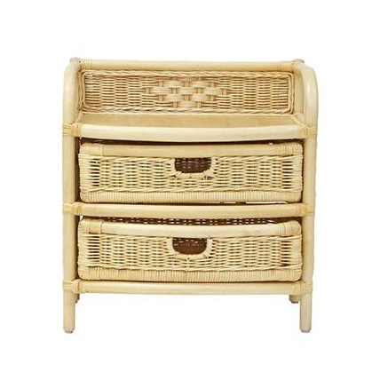 Daro 2 Drawer Storage Unit Light Natural Wash