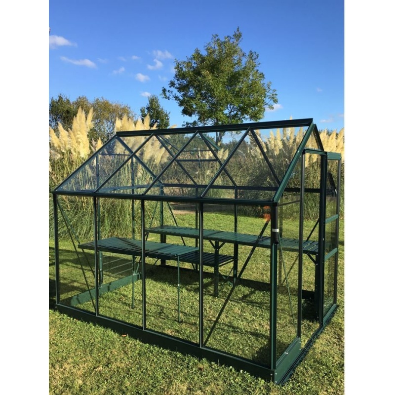 Vitavia Apollo Greenhouse With Integrated Base - 6 x 10 - Model 6200 - Aluminium - 3mm Toughened Glass