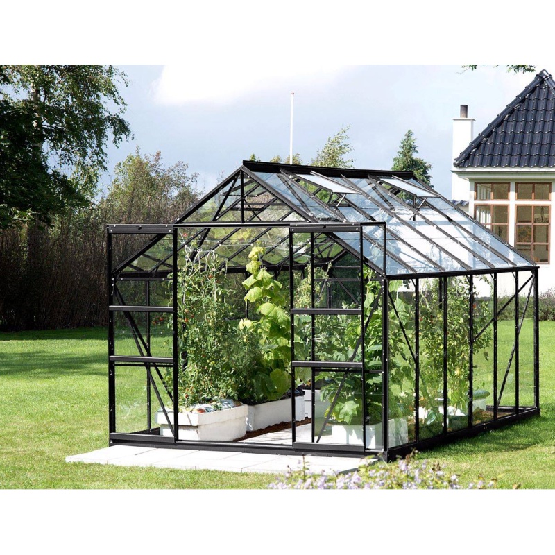 Vitavia Jupiter Greenhouse - Powder Coated Black - 8 x 10 - Model 8300 - 6mm Polycarbonate