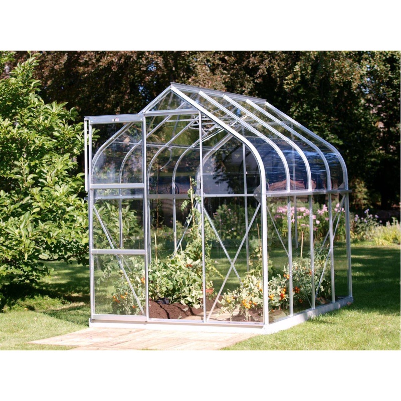 Vitavia Orion Greenhouse - Powder Coated Green - 6 x 6 - Model 3800 - 3mm Toughened Glass