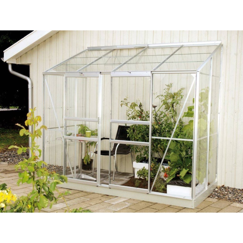 Vitavia Ida Wall Garden Greenhouse - Aluminium - Ida 1300 6 x 2 - 3mm Toughened Glass