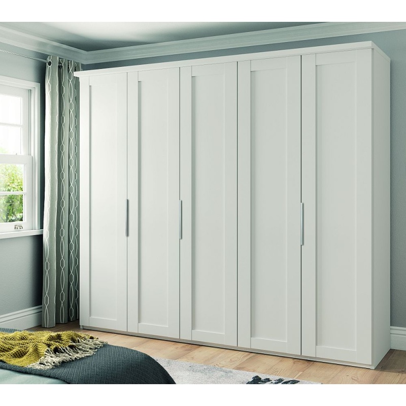 Wiemann Cambridge 5 Door Wardrobe - Finish In White