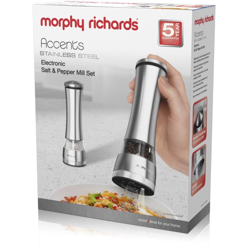 Morphy Richards 974237 - Electronic Salt & Pepper Mill