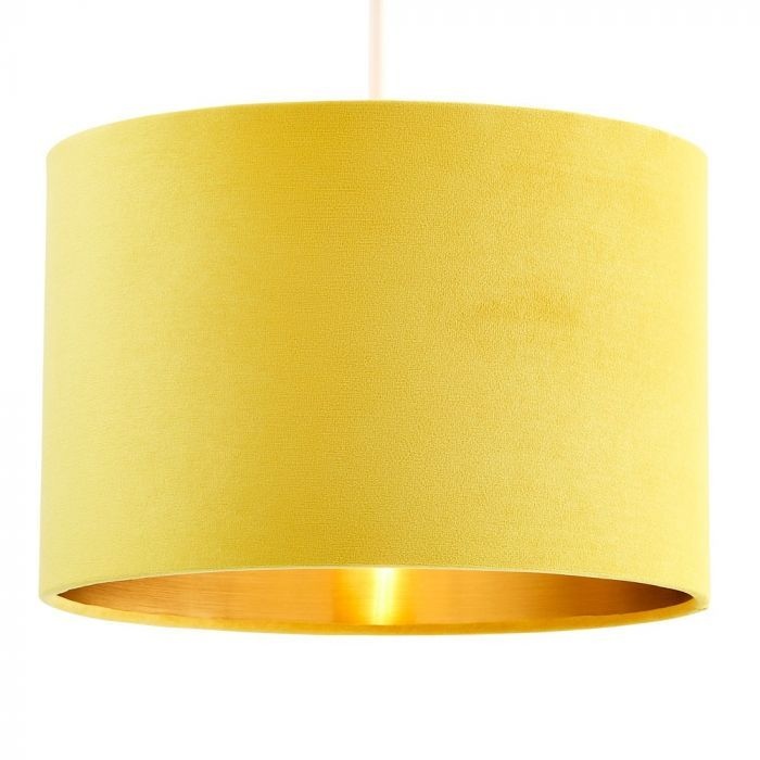 BHS Velvet Easyfit Shade Ochre & Brass