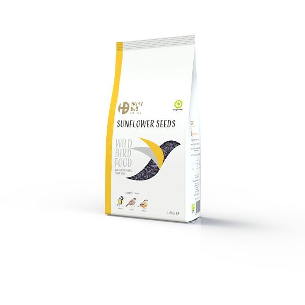 Henry Bell Wild Bird Food - Black Sunflower Seeds 2.8kg